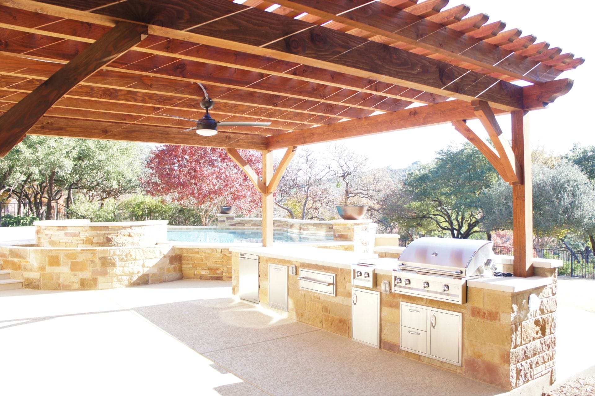 16x16 Pergola Walnut-cover-timberworks