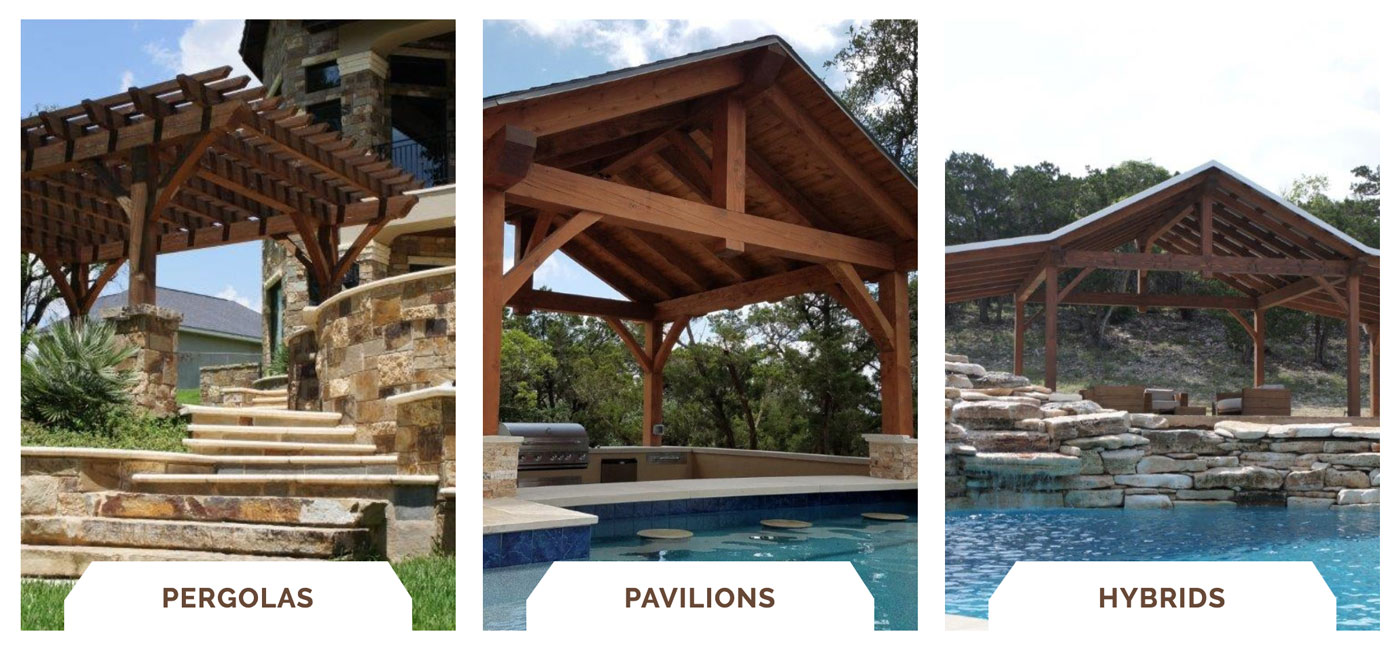 Styles - Pergolas, Pavilions, Hybrids