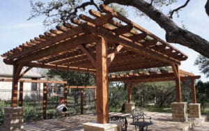 Shade in garden with pergola cover timberworks 1