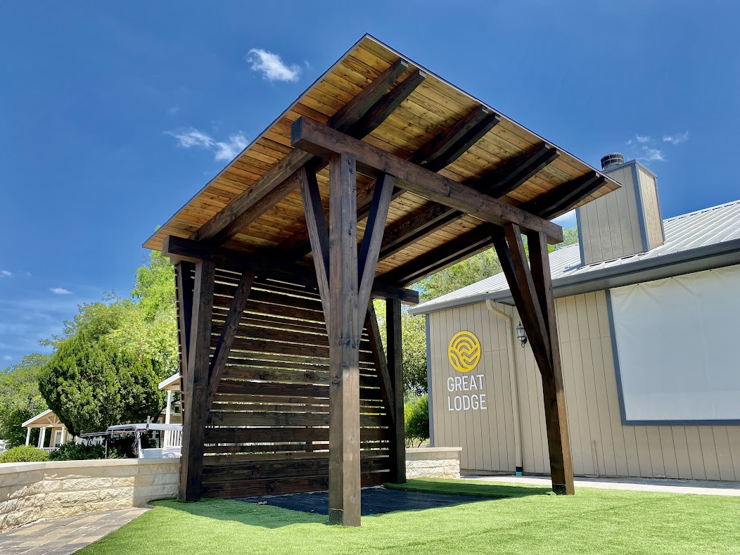 15x15, Commercial, Back wall, Modern, Pavilion, Freestanding, Shade Structure, Garden Structure, Entertaining, Pavilion Kit, Cedar Pavilion, Post and Beam, Wood Pavilion, New Braunfels, Wood Pavilion