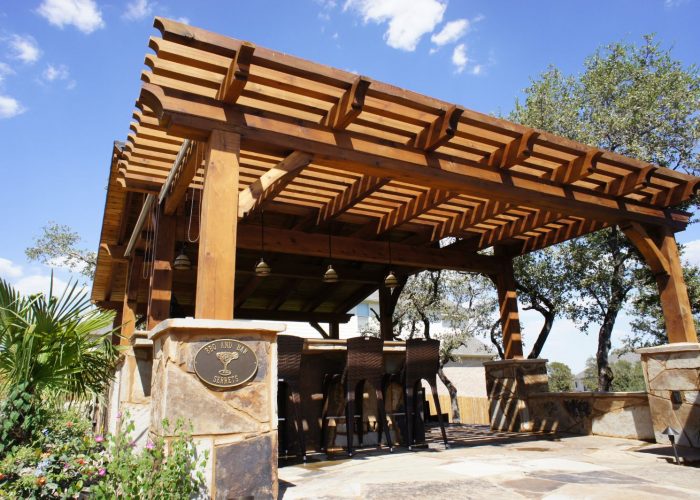 Pergola with a bar Cover Timberworks