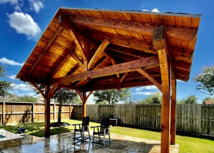 22x15, Cantilever, Rear Gable, Pavilion, Patios, Pool or Poolside, Patio Furniture, Cabana, Residential, Pavers, Cement or Concrete Pad, Garden Structure, Austin, Pre Fab, Outdoor Living