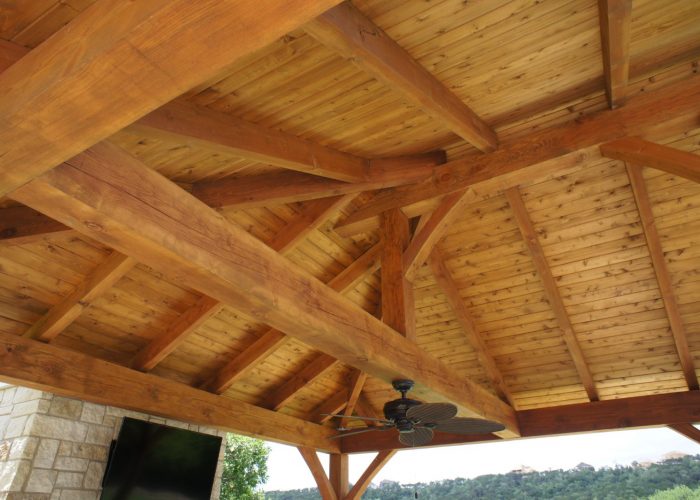22x19, king post half hip, heavy timbers, outdoor living, entertaining, pavilion kit, timber frame pavilion, free standing pavilion, wood pavilion, pavilion plans, post and beam, pre fab, ideas, designs, costs
